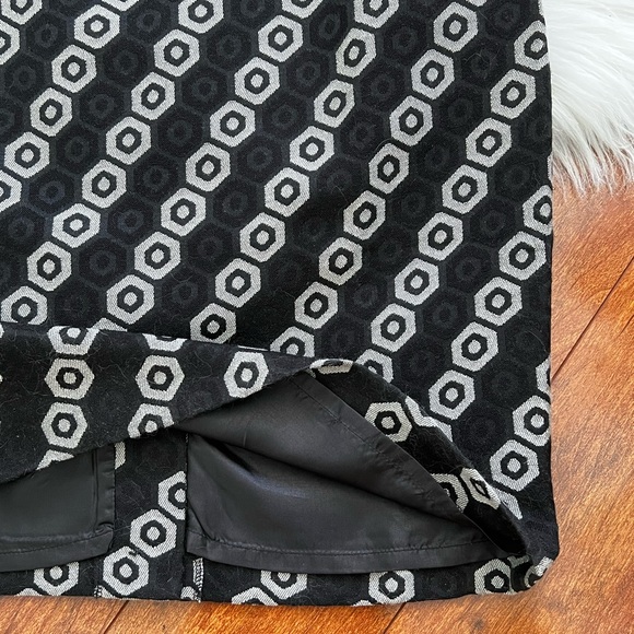 Premise Black and White Geometric Print Pencil Skirt - Picture 3 of 11